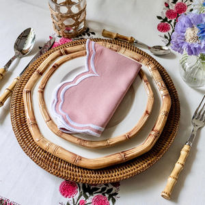 Tendance 2026 : Assiettes de présentation en rotin, sets de table bohèmes en rotin, sets de table et assiettes de présentation en osier, vente chaude OEM, directement de l'usine du Vietnam - Product Image 4