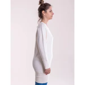 Sweat-shirt maxi personnalisé pour femme en forme de V – Sweats à capuche et sweats promotionnels personnalisables - Product Image 5