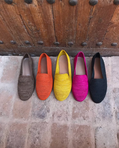 Zapatos de rafia vegana para mujer, mocasines de verano marroquí, de rafia Natural - Product Image 1