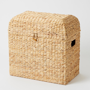 Vente en gros de coffre de rangement en jacinthe d'eau naturelle avec couvercle pour l'organisation de la chambre de bébé panier de rangement de jouets pour enfants - Product Image 3