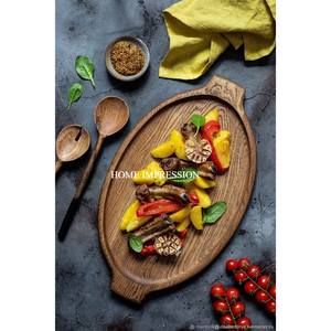 Classic Elegant Wood & Metal Food Grade Single Tier <b>Storage</b> <b>Tray</b> with Customized Color and Logo Rectangle Shape for Home Use - Product Image 6