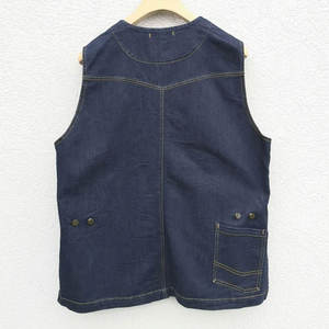 Chaleco Vaquero Versátil, Transpirable y Ecológico, Estilo Urbano, Sin Mangas, Lavado Azul, Logotipo Personalizado y Pedidos al por Mayor - Product Image 2