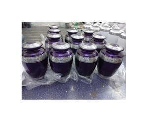 Suministro OEM, venta a granel, diseño moderno, material de aluminio, colección de cenizas, urnas de cremación a la venta - Product Image 1