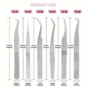 Pinces à cils de haute qualité avec logo privé, pointe en fibre professionnelle, acier inoxydable, pinces à cils à 45 et 90 degrés, pinces à cils volumineuses - Product Image 2