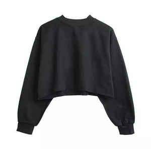 เสื้อสเวตเตอร์เสื้อกล้ามครอปของผู้หญิงเสื้อสเวตเตอร์แบบเรียบ - Product Image 5