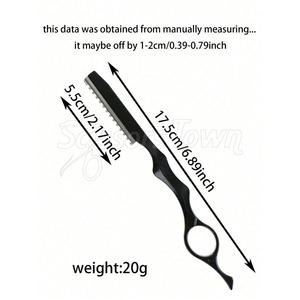 Maquinilla de afeitar para el cabello de salón con mango ergonómico de logotipo personalizado y cuchillas afiladas reemplazables - Product Image 6