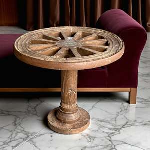 Handmade Solid Wood <b>Dining</b> <b>Table</b> <b>Set</b> <b>Rustic</b> Industrial Design Extendable Oval Shape for Home Office or Hotel Use - Product Image 1