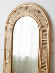 Diseño de hotel de lujo los mejores espejos de ratán tejido de pie en estilo de hotel y Resort - Product Image 4