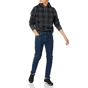 Sudadera con capucha de bolsillo de contraste pesado personalizada Bloque de doble <span class=keywords><strong>color</strong></span> 3D Aguja-patchwork Parche bordado Apliques Sudadera con capucha para hombre - Product Image 4