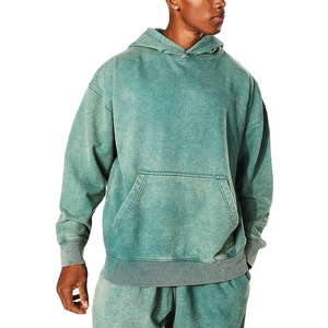 Sudaderas con Capucha para Hombre, Talla Adulto, de Algodón, Lavado Ácido, Venta Directa de Fábrica, Color Sólido, Servicio OEM 2026 - Product Image 1