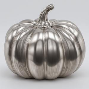 Premium hollow aluminium pumpkin lantern, artisan hand-carved pierced design, illuminating interiors with glowing - Product Image 1