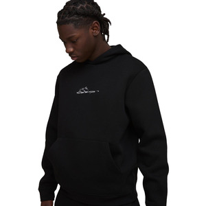 ชุดวอร์มของผู้ชายสีดำเสื้อมีฮู้ดขนแกะขนาดใหญ่พร้อมกางเกงคาร์โก้ลายกราฟิกน้อยที่สุดชุดสตรีทโอเวอร์ไซส์ระบายอากาศได้ดี - Product Image 3