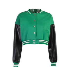 Chaquetas Universitarias Personalizadas de Talla Grande para Mujer, Satén Liso Teñido al por Mayor - Product Image 4