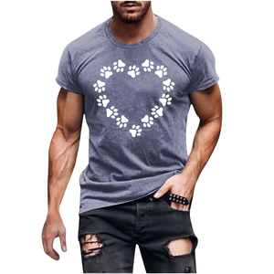 Camiseta de Manga Corta para Hombre, Transpirable, Ecológica, de Diseño, Moderna, de Alta Calidad, 100% Algodón, Informal - Product Image 1