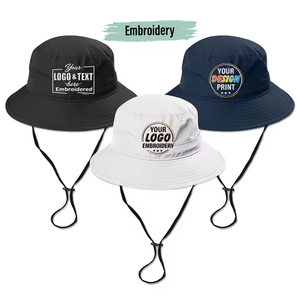 Chapeau de pêcheur tactique en maille de polyester et de nylon imperméable pour hommes, personnalisé pour le camping, la randonnée, la pêche, avec cordon, 2026 - Product Image 2