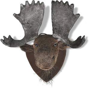 งานศิลปะแขวนผนังรูปหัวกวางมูส วาดด้วยมือ ให้เสน่ห์แบบชนบท พร้อมเขากวางสีเข้ม มีจำหน่ายในราคาขายส่ง - Product Image 2
