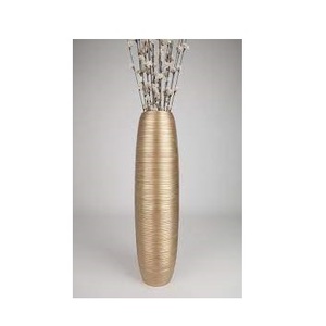 Vase à fleurs en métal fini classique de style luxueux de conception artisanale écologique Vases à fleurs de salon de décoration de table - Product Image 1