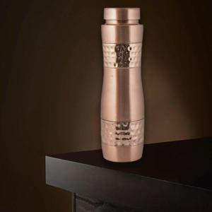 Presenting New Sipper <b>Water</b> <b>Copper</b> <b>Bottle</b> with Matte and Bottom Hammered with Mirror Polished Finished <b>Copper</b> Sipper <b>Bottle</b> - Product Image 4
