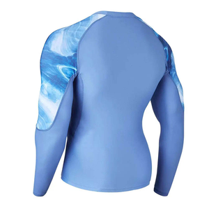 Maillot de bain unisexe à manches longues avec imprimé floral, protection UV50+, en spandex/polyester, 220g, vente en gros, tailles grandes - Product Image 3