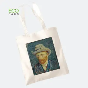 Экологически чистая многоразовая сумка-тоут из хлопка с индивидуальным логотипом Ван Гога
