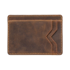 Genuine <b>Leather</b> Men's Vintage Durable Anti-theft <b>Credit</b> <b>Card</b> <b>Holder</b> Pocket Wallet LCH-0148 - Product Image 5