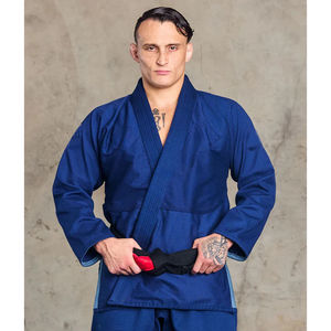 OEM ODM Jiu Jitsu Gi <b>Fabric</b> 100% Cotton Pearl Weave Judo Gi Kimono <b>Fabric</b> 515GSM <b>Black</b> BJJ Gi Pearl Weave <b>Fabric</b> - Product Image 2