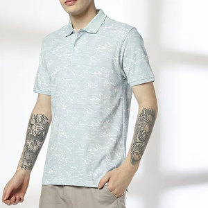 Polos bordados de manga corta de secado rápido para hombre, ropa de verano personalizada de talla grande para hombre, Polo liso vuelto - Product Image 1