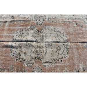 Vintage Turkish Rug, Large 5.5x8.8 ft (169x267 cm) Rug, <b>Brown</b> Persian <b>Wool</b> Rug - Product Image 4