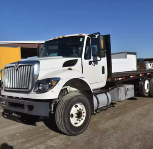 Best!! Fleet Supply Regular Cab Used 2015 For-International WorkStar 7400 26 ft Flatbed <b>Truck</b> - Automatic LHD Fast Dispatch - Product Image 2