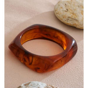 Fashion Multicolour Acrylic Faceted Bangles <b>Bracelets</b> for Women Unique Handmade Resin Wrist Jewelry Wholesale - Product Image 4