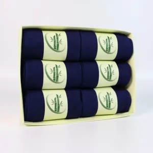 Premium 6-Pack Unisex Navy Blue Bamboo Ankle <b>Socks</b> Breathable Summer Set in <b>Boxed</b> Design - Product Image 3