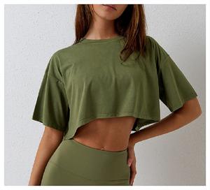 Nouveau survêtement court pour femme, couleur personnalisée, respirant, 100% coton, coupe ample avec logo - Product Image 4