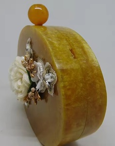 กระเป๋าคลัทช์แฟชั่นทำด้วยมืออีพ็อกซี่เรซินทันสมัยทันสมัยกันน้ำแม่เหล็กฝาปิดรูปแบบหินปรับแต่งได้ทุกวันตอนเย็น - Product Image 2