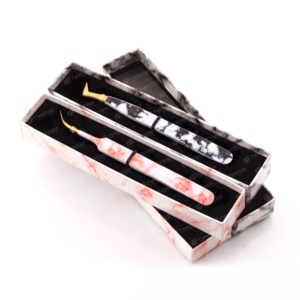 Ensemble de pinces à cils en vrac antistatiques en acier inoxydable pointe pointue et pince à cils à forte préhension - Product Image 5