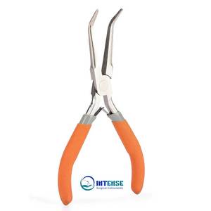 INSTRUMENTOS QUIRÚRGICOS INTENSE: Alicates de Punta Curva de Acero Inoxidable con Empuñadura Antideslizante, Herramienta para Joyería - Product Image 1