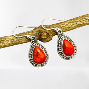 Cornaline Spinner fait à la main filles boucles d'oreilles 925 solide en argent Sterling pierres précieuses Spinner boucles d'oreilles femmes balancent bijoux en argent - Product Image 1