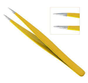 Pince à épiler d'extension de cils en acier inoxydable Ensemble de pinces à épiler Outils de soins de beauté des cils Logo personnalisé - Product Image 4