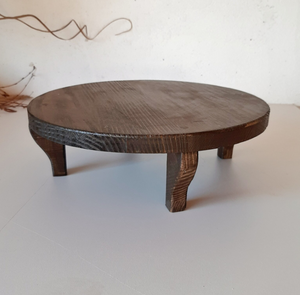 Soporte de pastel rústico de madera con aspecto desgastado de 4 pies Perfecto para bodas Fiestas para bodas Ocasiones especiales flor, romántico - Product Image 3