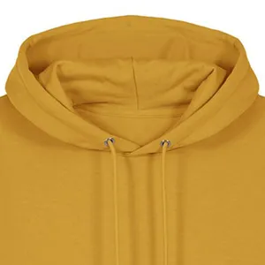 Men's Mustard Yellow Hooded Sweatshirt Regular Fit Solid Colour Casual <b>Fleece</b> <b>Hoodie</b> With Front Pocket Autumn Wear 2027 - Product Image 2