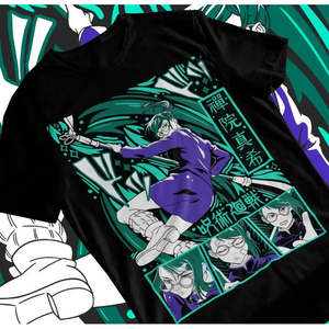 เสื้อยืดมาคิ เซนิน จูจุตสึ ไคเซ็นผ้าฝ้ายเจอร์ซีย์ 100% พร้อมตกแต่งโลโก้ - Product Image 4