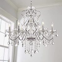 Lustre en Cristal Plafonnier pour Chambre, Salon & Plus – Pendentif Métallique Scintillant et Glamour