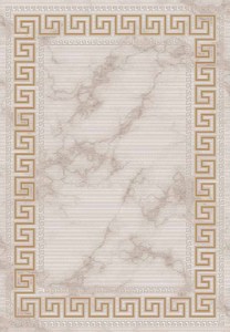 Alfombra Tejida Clásica Heritagea con Medallón, PP Termosellado, PES 604K Puntos, 2250 Gsm, 11mm Pelo Corto, Tonos Neutros, Colorida, Turca - Product Image 2