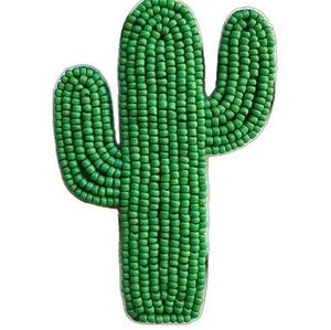 Classic Seed Beads Embroidery <b>Patch</b> For Outfits Vintage Beaded Embroidery <b>Patch</b> For Styling Use - Product Image 2