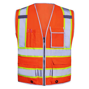 Gilet de sécurité haute visibilité réfléchissant en polyester/coton pour hommes, vêtements de travail, anti-poussière, construction, gilet de sécurité pour hommes - Product Image 6