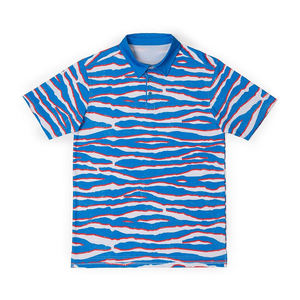 Haute qualité à la mode imprime 100% coton hommes polo respirant à manches courtes chemise de golf vêtements de travail décontractés - Product Image 1