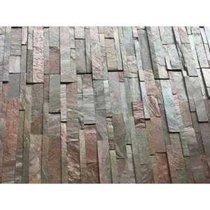 Elegant <b>Copper</b> Ledge Stone <b>Wall</b> Panels for Commercial Fronts, Garden Decor, and Architectural Elevation - Product Image 1