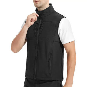 Chaleco para Hombre con Cierre Completo, Cuello Alto, Estampado Delantero, Ligero, Cortavientos, Forrado de Felpa, Chaqueta Sin Mangas - Product Image 4