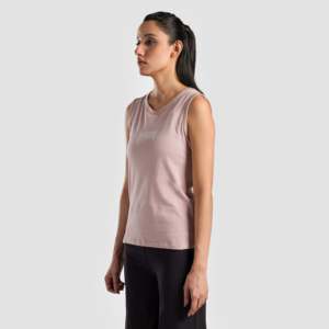 Débardeur rose poudré pour femme AXE, camisole tricotée respirante, crop top basique confortable avec logo personnalisé pour la salle de sport - Product Image 3