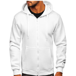 Sudadera con Capucha de Felpa Personalizada con Cremallera, Unisex, de Invierno, Tejida, de Mezcla de Algodón/Poliéster de Alta Calidad, Lisa, Estampada - Product Image 2