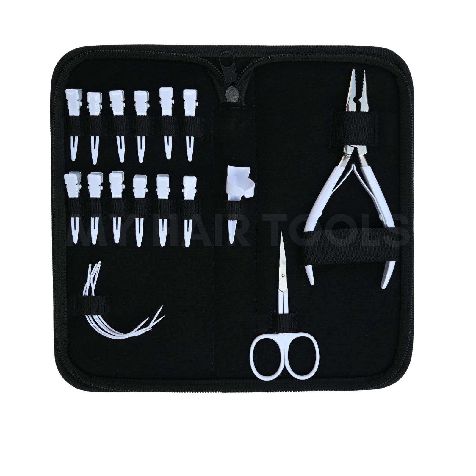 White hair Extension Tools Kit
